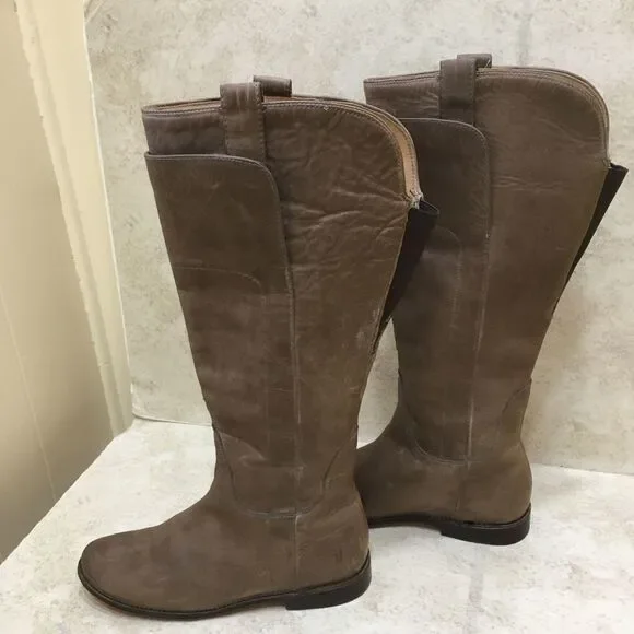 FRYE LEATHER PAIGE TALL RIDING BOOTS - Picture 7 of 14